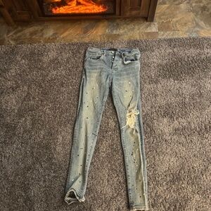 purple jeans good condition bought form official site rare shirt buy now